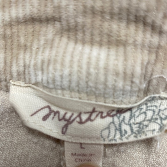Mystree Pants Corduroy Flare Cabincore Gorpcore Beige Tan Size Large Size 30 - Picture 2 of 7